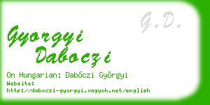 gyorgyi daboczi business card